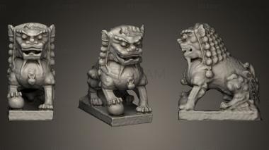 3D model Stone Lion 2 redo (STL)